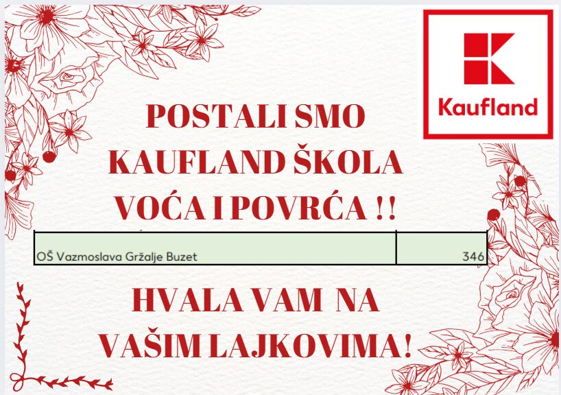 MI SMO KAUFLAND ŠKOLA VOĆA I POVRĆA