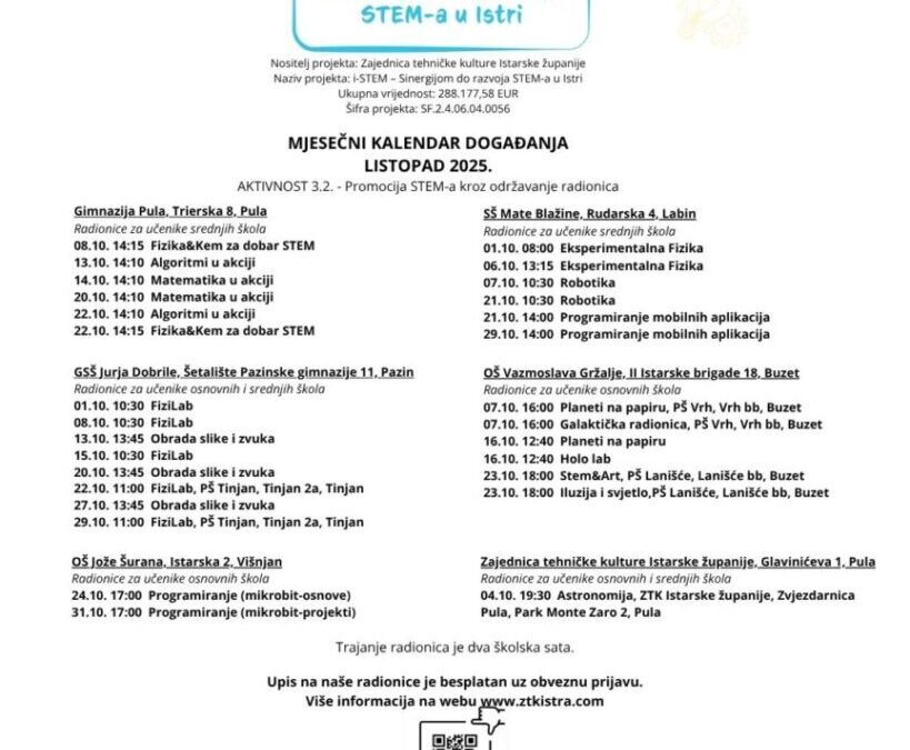 Doživi STEM jesen – otkrij, istraži i stvori!