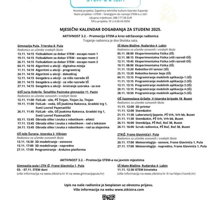 Studeni u znaku iSTEM-a!