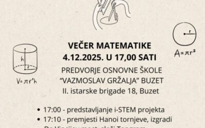 Večer matematike pretvara OŠ Vazmoslava Gržalja Buzet u poligon logike!