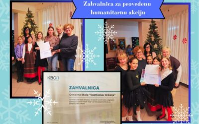 Zahvalnica KBC-a Rijeka za provedenu humanitarnu akciju