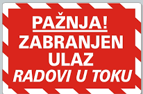 Zatvorena cesta kod dvorane – radovi
