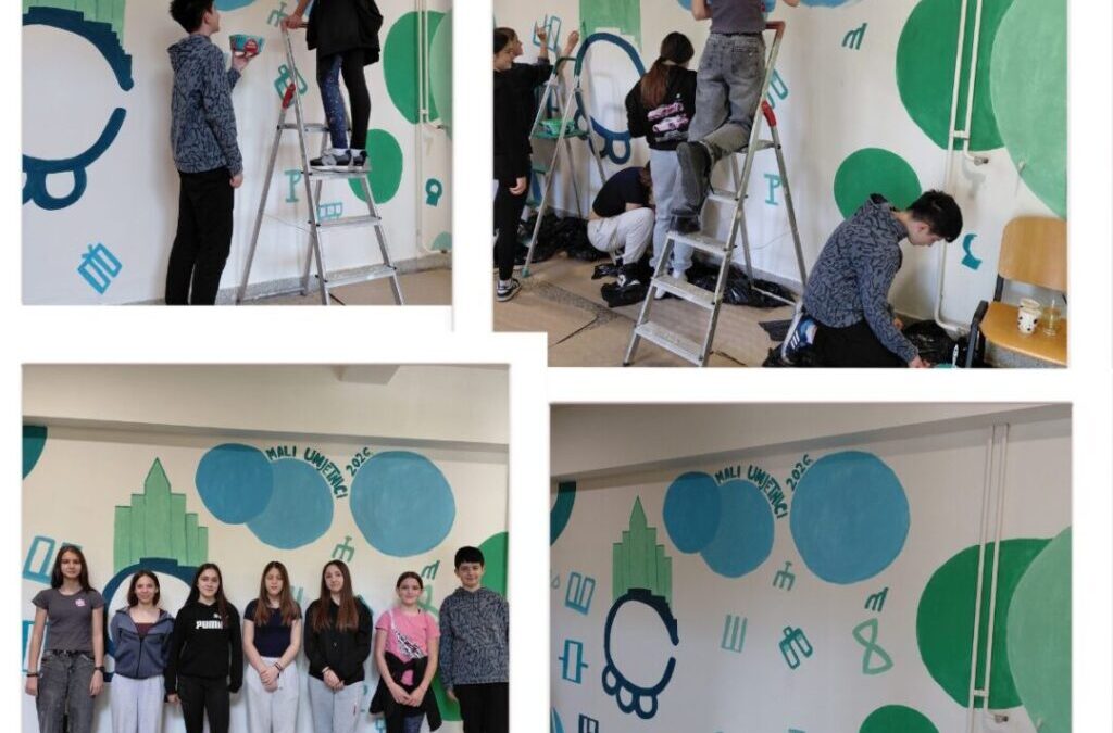Mali umjetnici oslikali mural u Domu zdravlja