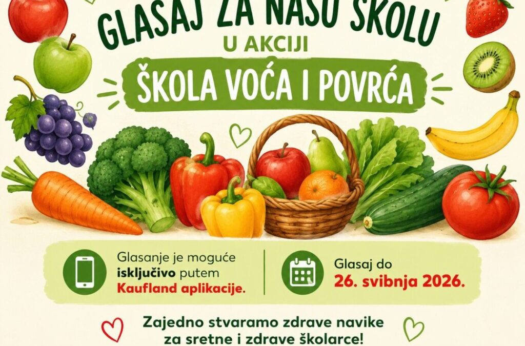 Podržite našu školu u akciji „Škola voća i povrća“!
